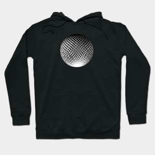 Silver shining sphere in 3d optic Hoodie